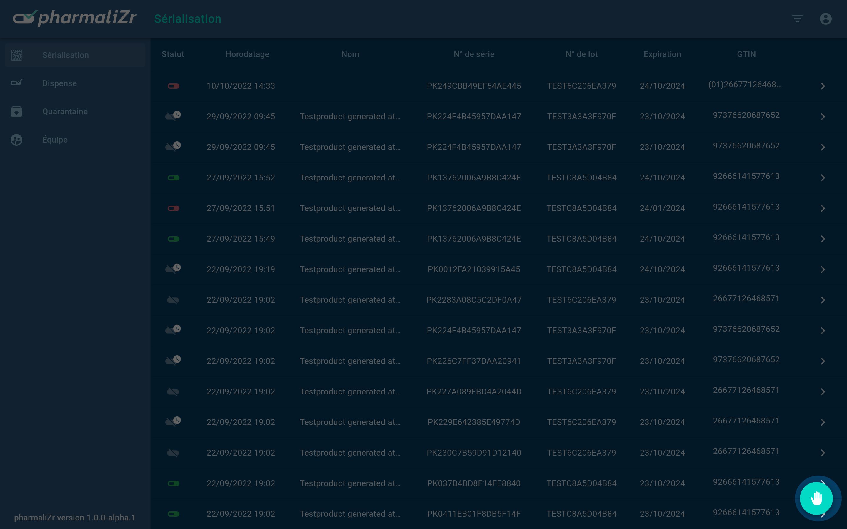 sérialisation manuelle de médicament avec PharmaliZr
